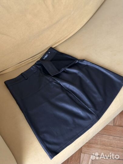 Юбка из экокожи мини