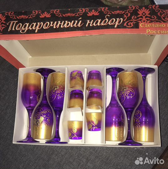 Набор бокалов с рюмками