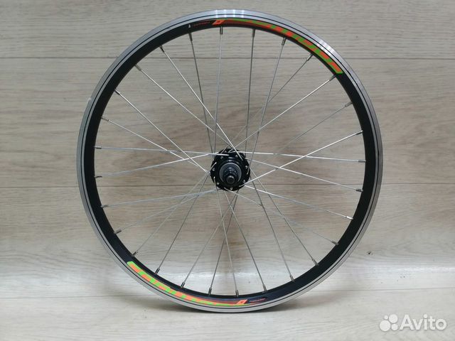 Колесо для велосипеда 20 Зад, Дв обод 28h FWD, Втулка WZ, Под трещ, V-br, Под гайки