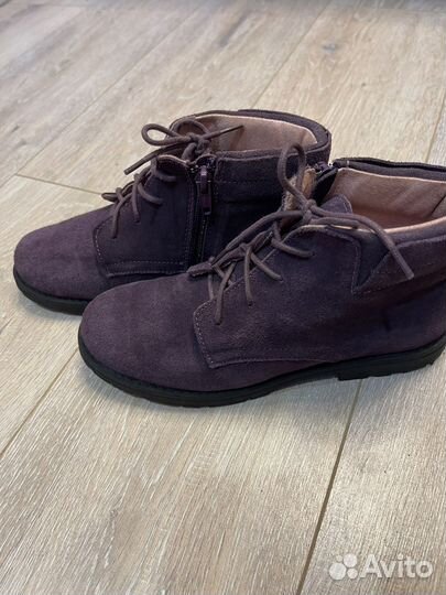 Ботинки для девочки Kotofey 35 замшевые фиолетовые