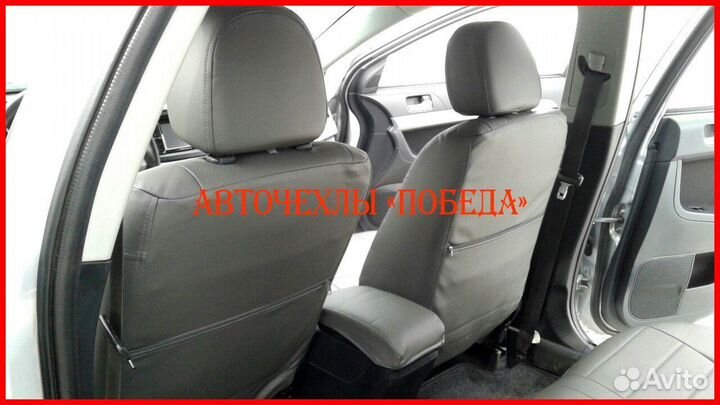 Чехлы Mitsubishi Lancer 10 2 из экокожи серые