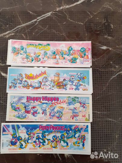 Вкладыши для коллекции из киндер сюрприза 90-х