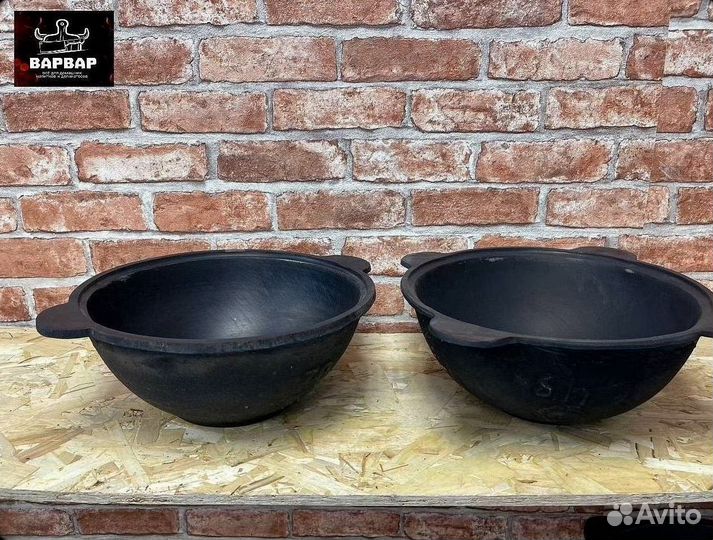 Казан чугунный с печкой+шумовка в подарок