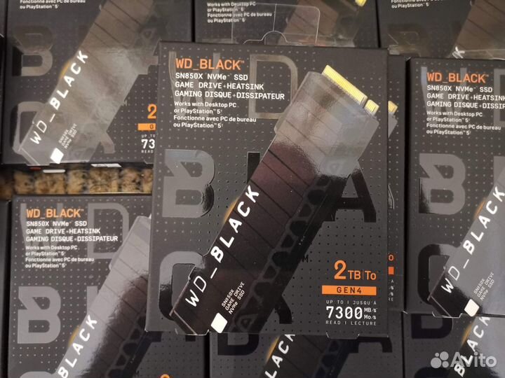 2TB WD Black SN850X с радиатором (Новые) 7300MB/s