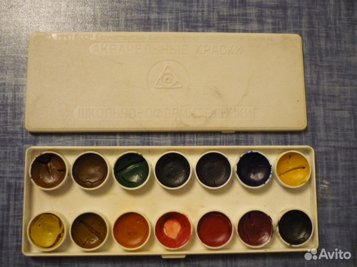 Краски акварельные СССР винтаж