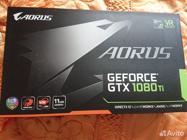 Видеокарта Gigabyte aorus GeForce GTX 1080 Ti 11GB