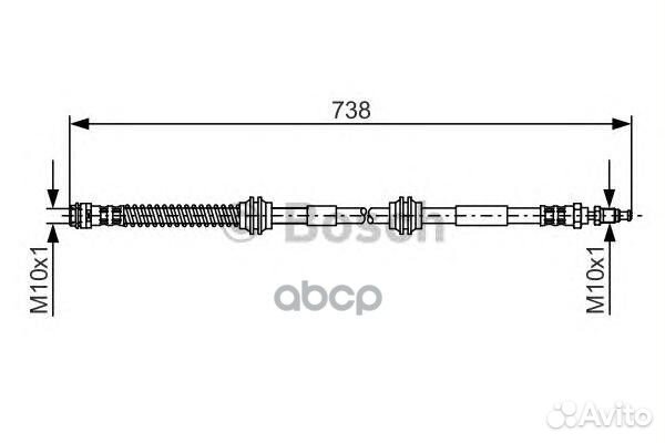 Тормозной шланг 1987481370 1987481370 Bosch
