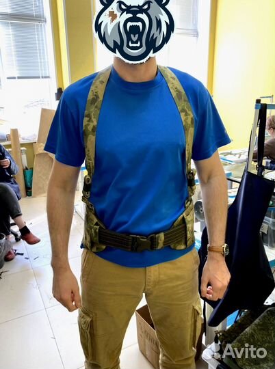 Боевой пояс с баллистическим пакетом и лямками Бр1