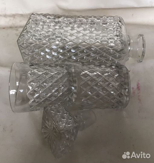 Графин хрустальный СССР с двумя стаканами