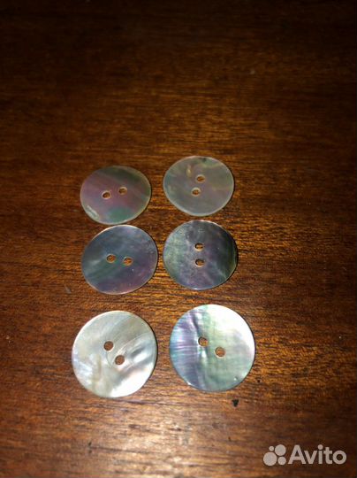 Перламутровые пуговицы набор (2 размера)