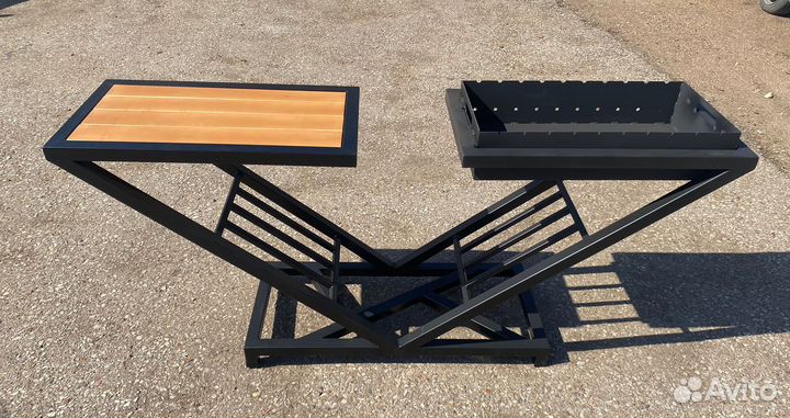 Мангал с печью под казан