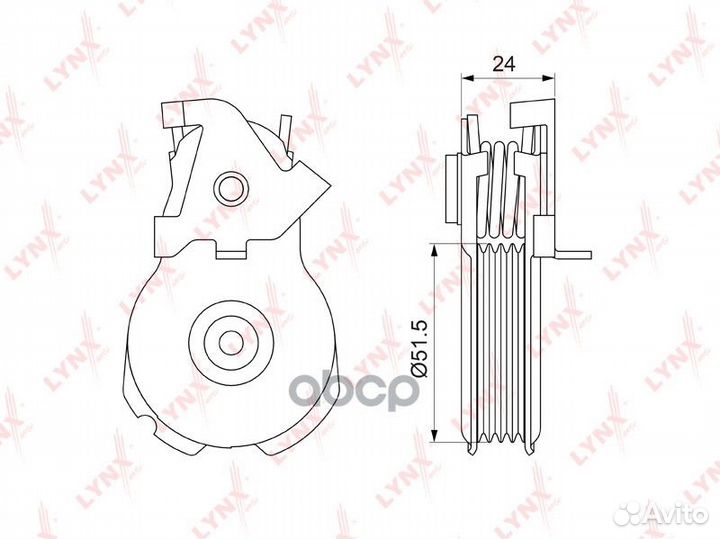 Ролик натяжной приводного ремня PT3053 lynxauto