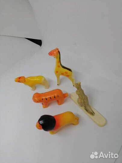 Игрушки животные из ссср. 5шт. Пластик