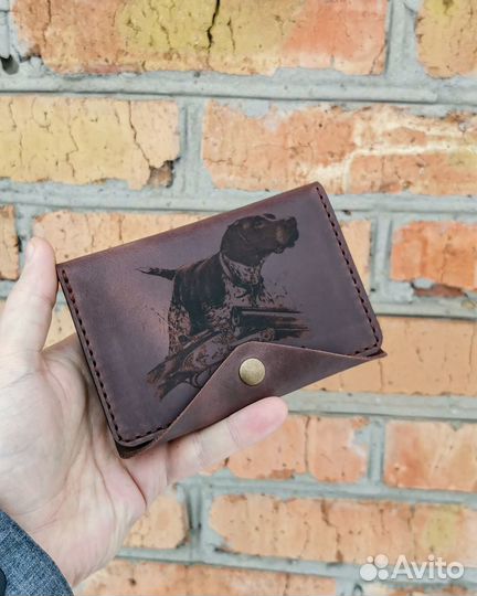 Обложка для охотничьих документов. Ручной шов