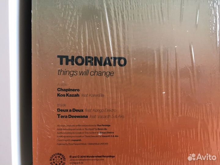 Thornato/things will change/Виниловая Пластинка