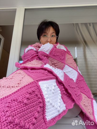 Плед вязаный