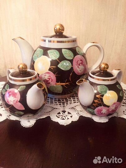 Чайник крытьё, роспись, Южноуральск, винтаж