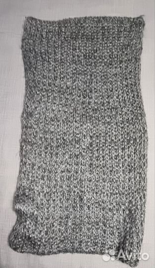 Снуд и берет вязаные с люрексом и палетками