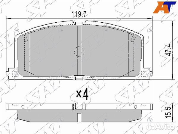 Колодки тормозные Передние toyota sprinter