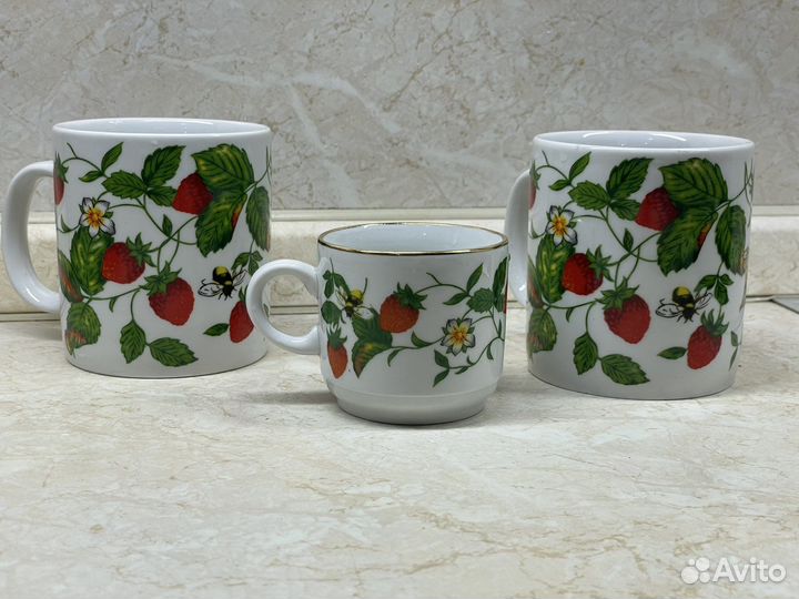 Чашки фарфор дулево СССР набор