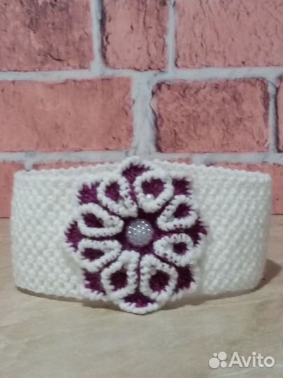 Пинетки - сапожки и повязка на голову