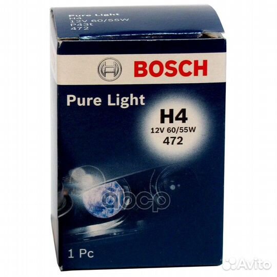 Лампа 12V H4 60/55W bosch Standart 1 шт. картон