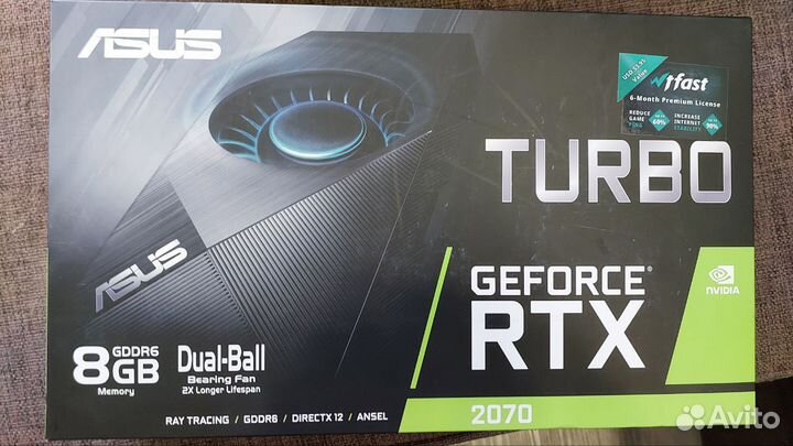 Видеокарта asus Turbo GeForce RTX 2070 8GB