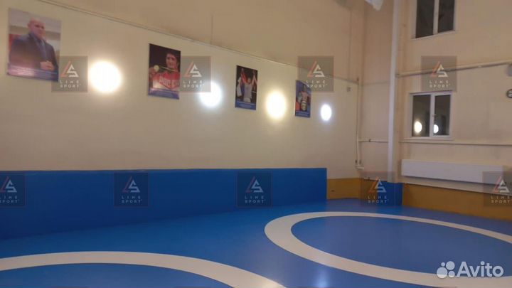 Борцовский ковер 8х8 двухцветный люверсы