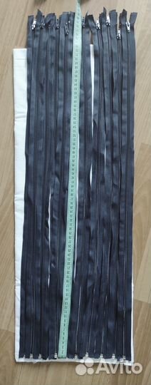 Молнии витые черные раз'емные 80 см