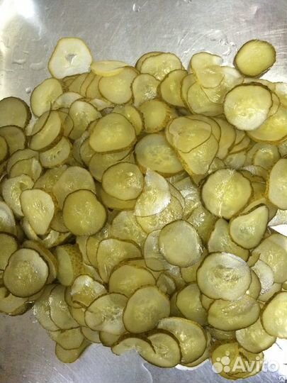 Огурцы маринованные для хот-догов резаные слайсами