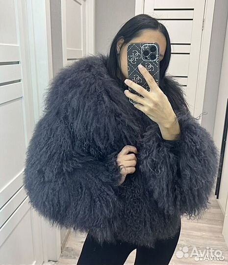 Шуба из натурпльной ламы