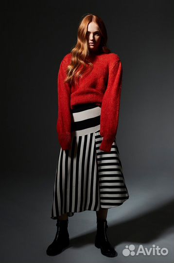 Юбка в полоску ассиметрия M размер