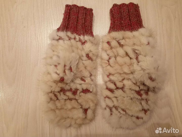 Варежки норковые детские
