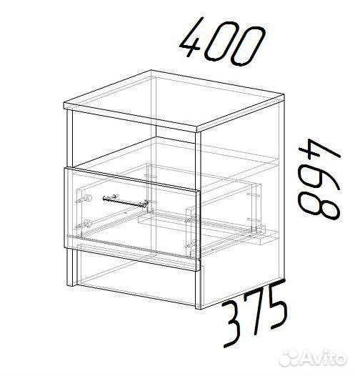 Тумба прикроватная эко Венге/Лоредо