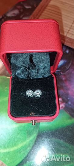 Серебряные серьги с топазом