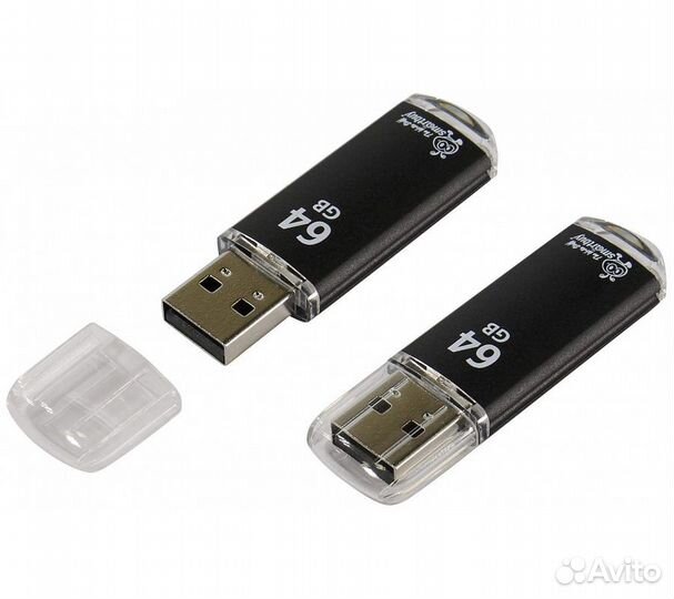 Флеш-накопитель Smartbuy V-Cut USB 2.0 64GB, черны