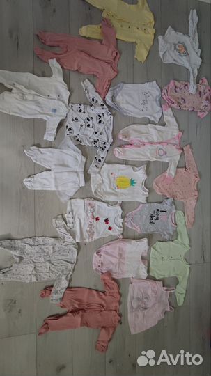 Три пакета Вещей на девочку от 0 до 9 месяцев