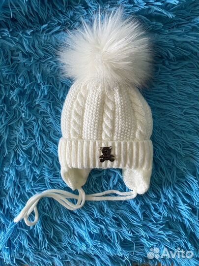 Шапка для новорожденного зима