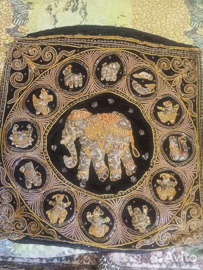 Интерьерные наволочки на подушку2шт 40х40.Из Индии