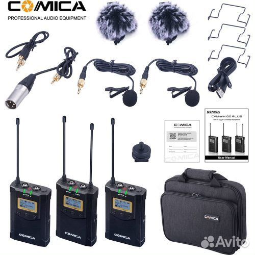 Беспроводной радио микрофон Comica CVM-WM100 plus
