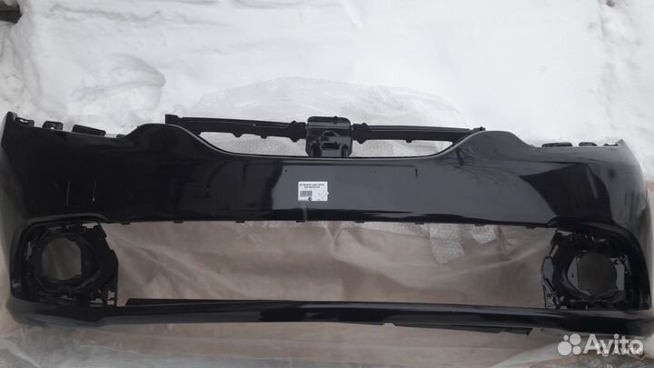 Бампер передний Renault Logan 2014 черный