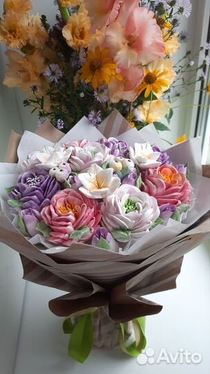 Цветы из зефира