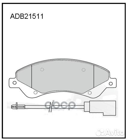 Колодки тормозные дисковые перед ADB21511 A