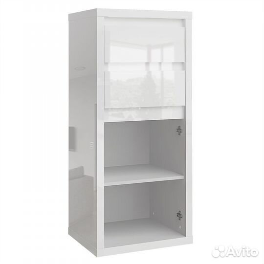 Комод спейс, 2 ящика, Белый глянец, 54,6х40х121,3