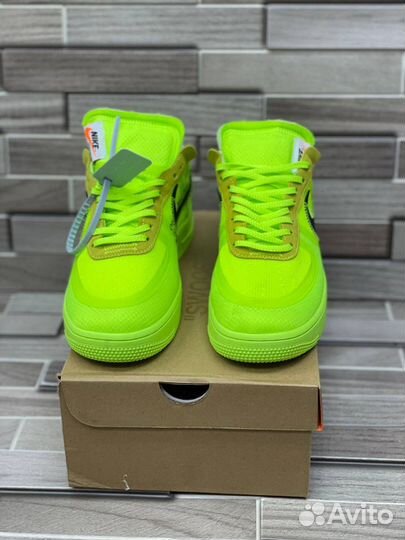 Кроссовки Nike Air Force 1 Off-White Volt (41-45)