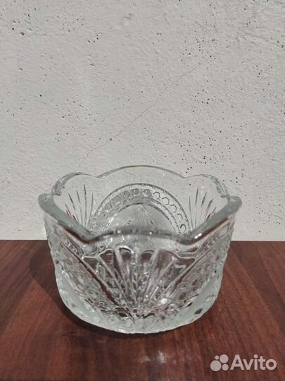 Хрустальная конфетница СССР новая