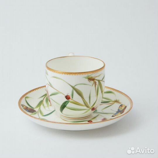 William Brownfield&Sons. Старинная чашка с блюдцем