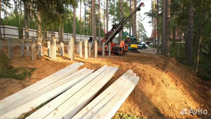 Фундамент на жб сваях в СПб и области