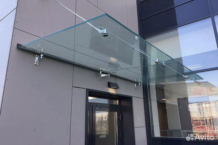 Козырек из стекла