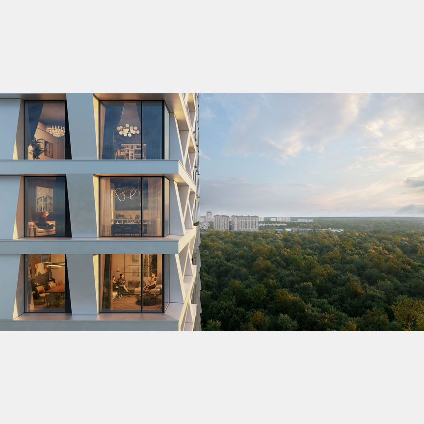 3-к. апартаменты, 61,7 м², 6/35 эт.